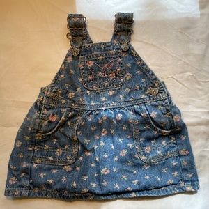 OshKosh floral denim overall dress
